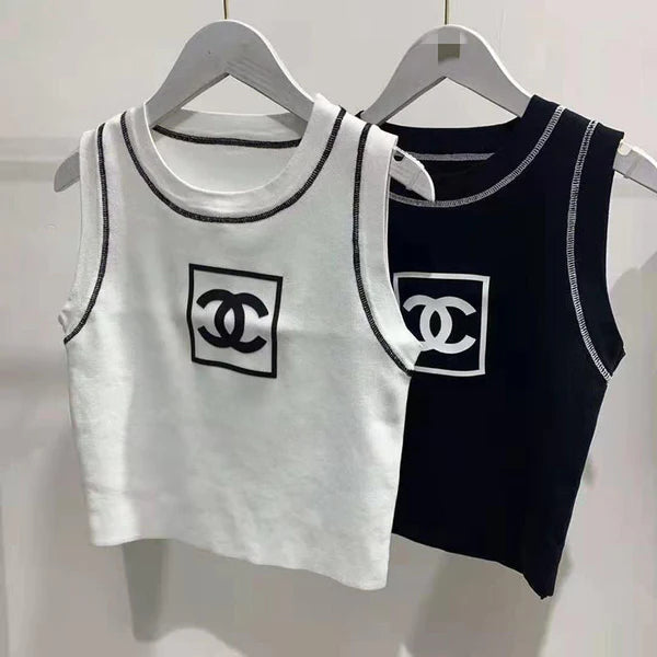 Letter Printed Knitted Camisole 0424031821