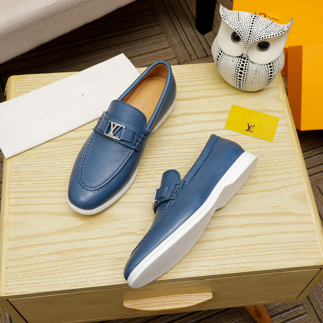 Men's New Alphabet Loafers Versatile Slip-On Shoes