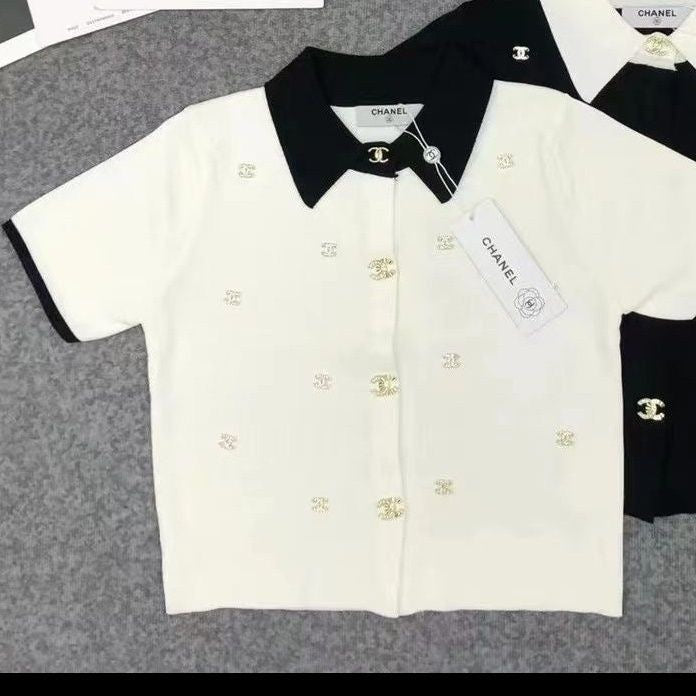 Summer new fashion Polo lapel slim short sleeve PD 0424040304