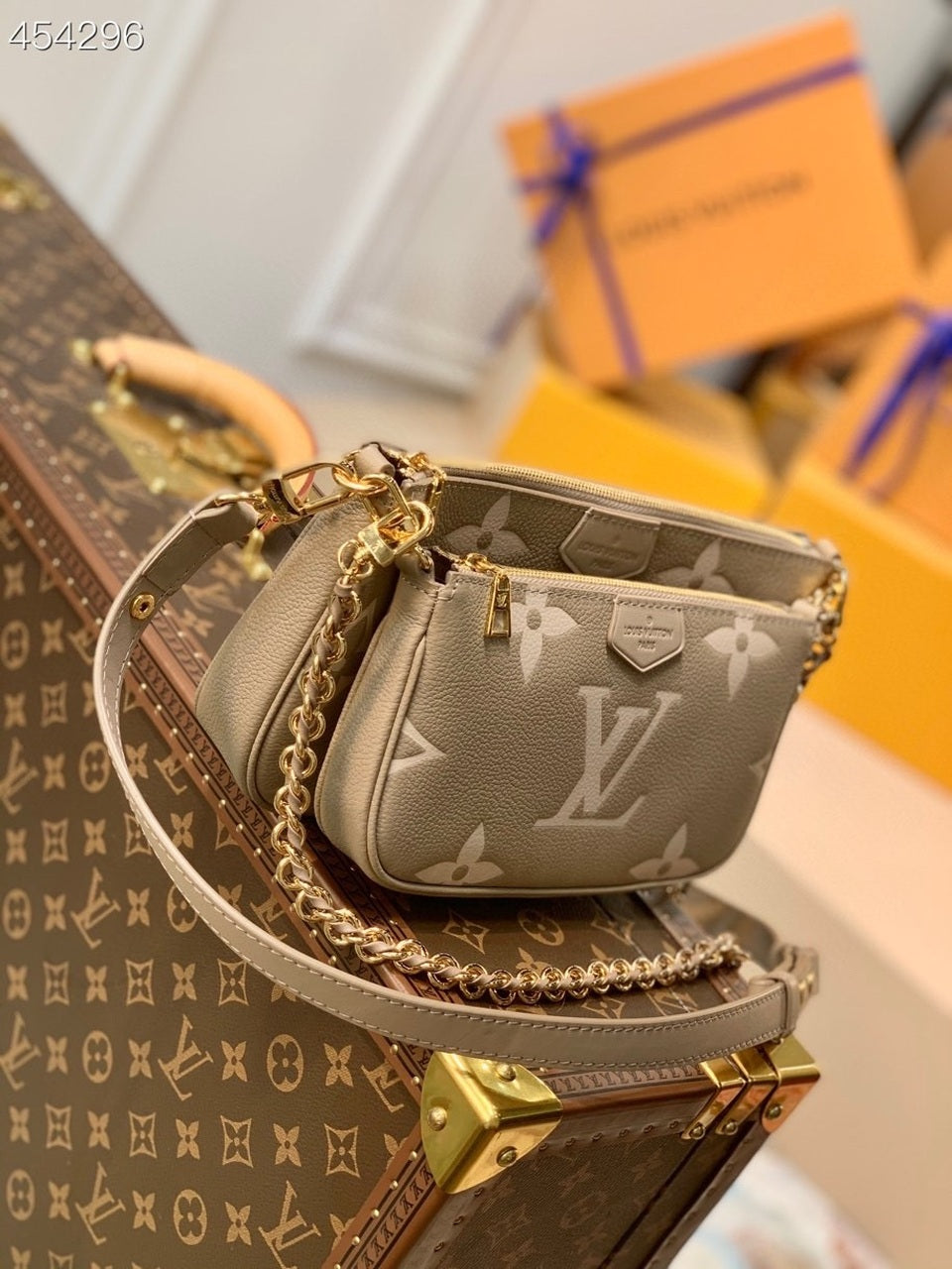 Multi Pochette Accessoires Monogram Empreinte Tourterelle Beige/Cream For Women, Women's Handbags, Shoulder And Crossbody Bags 9.8in/25cm