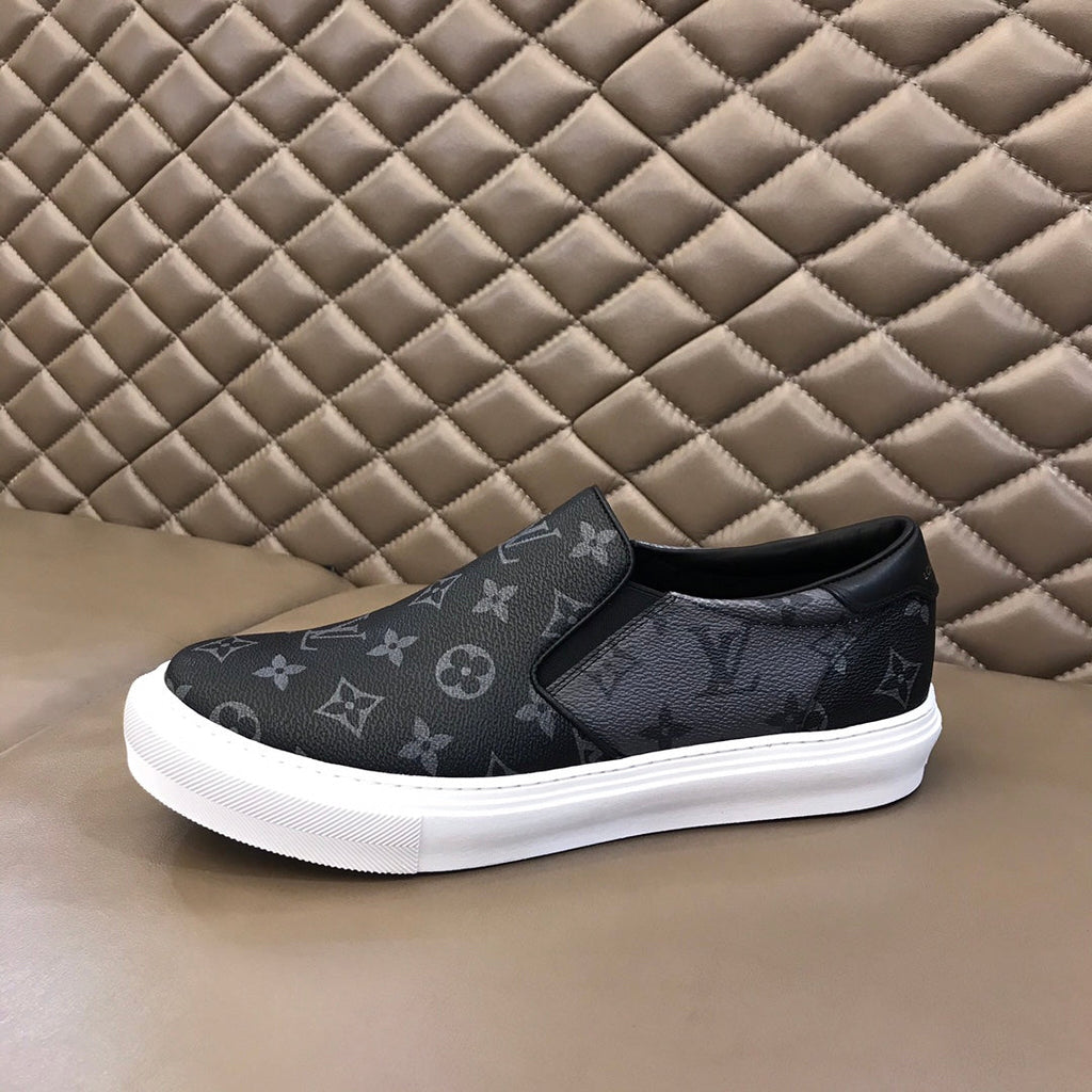 Black classic new men's and women's casual slip-on shoes