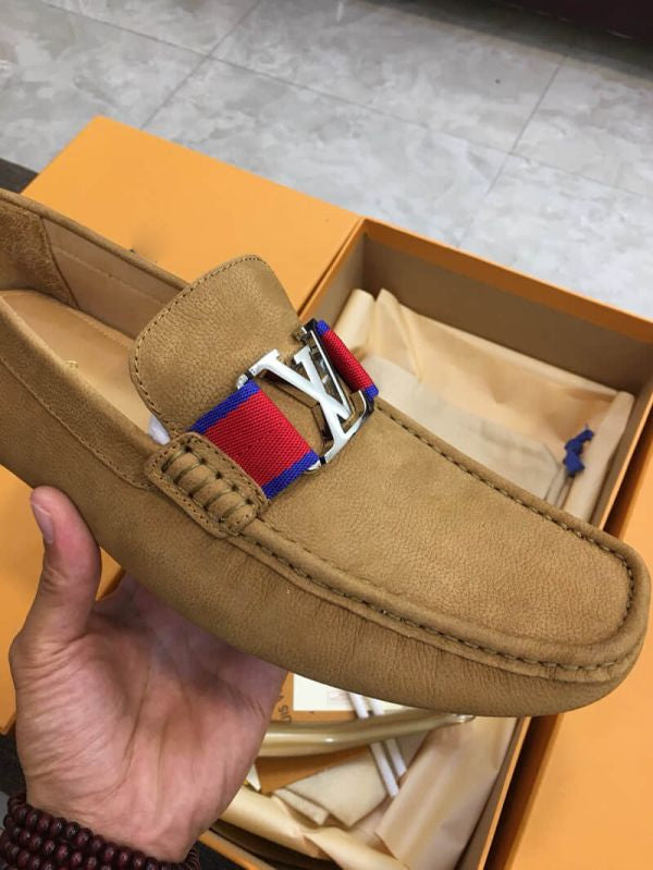 Classic Leather Up Dress Shoes Loafer Slip-On Shoe V109