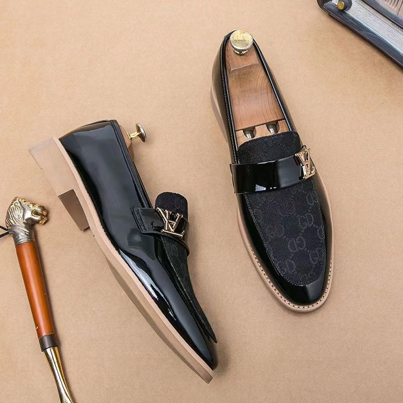Patchwork men's high quality loafers