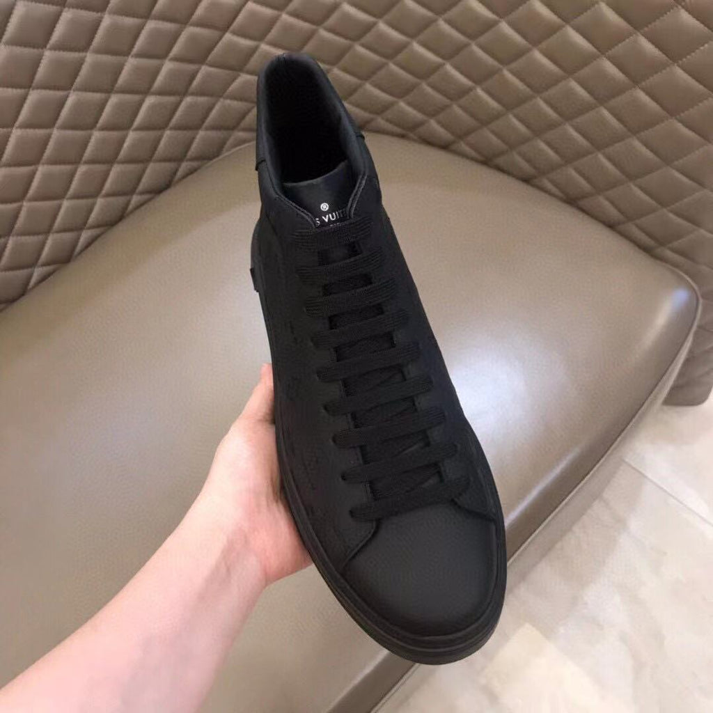 Hight-Top Black Monogram Luxembourg Sneaker
