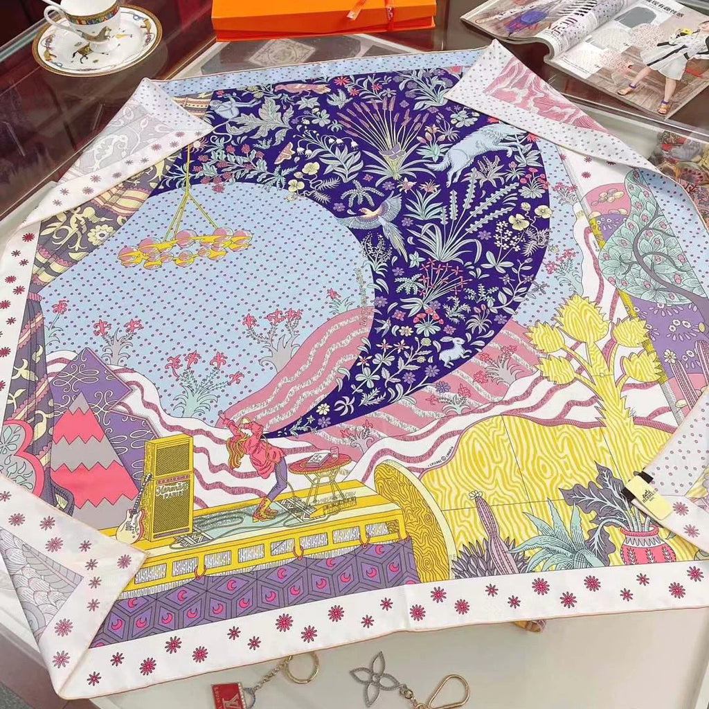 New Fashion Versatile Silk Square Scarf 1024032004