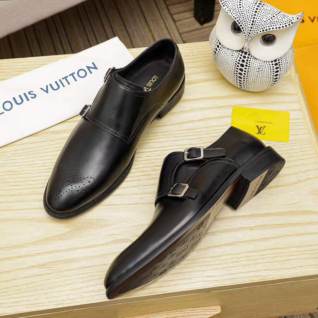 New Mens Formal Double Buckle Monk Dress Shoes