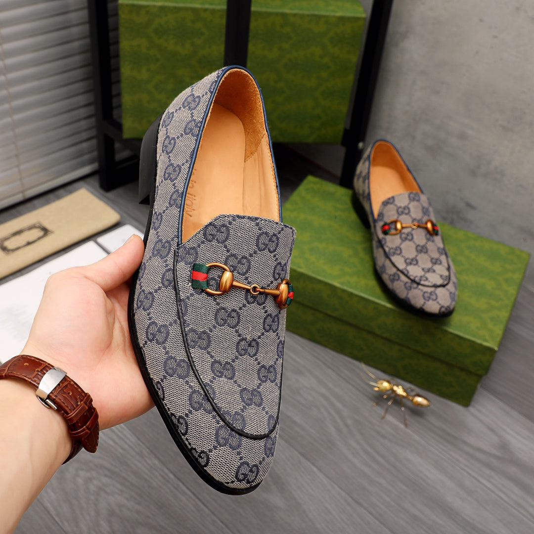 Luxury buckle all pattern formal dress slip on shoes