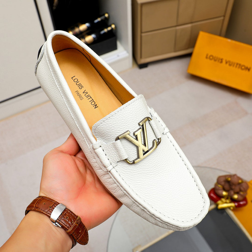 White classic men's casual loafers XC0424041802