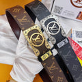 Openwork carved double-sided genuine leather belt 1425121906
