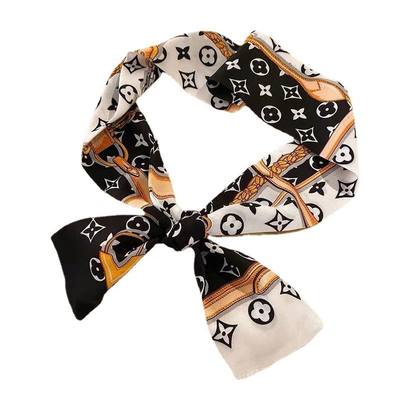 New Fashion Monogram Skinny Scarf Hair Ribbon PD0425043002