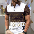 Men's Fashion Printed Polo Collar Short Sleeves 1024042425