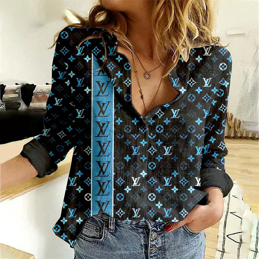 New Fashion Classic Versatile Long Sleeve Shirt 3D1024060324