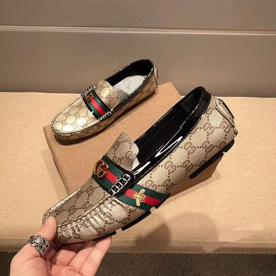 Gold Luxury Handmade Men's Loafers