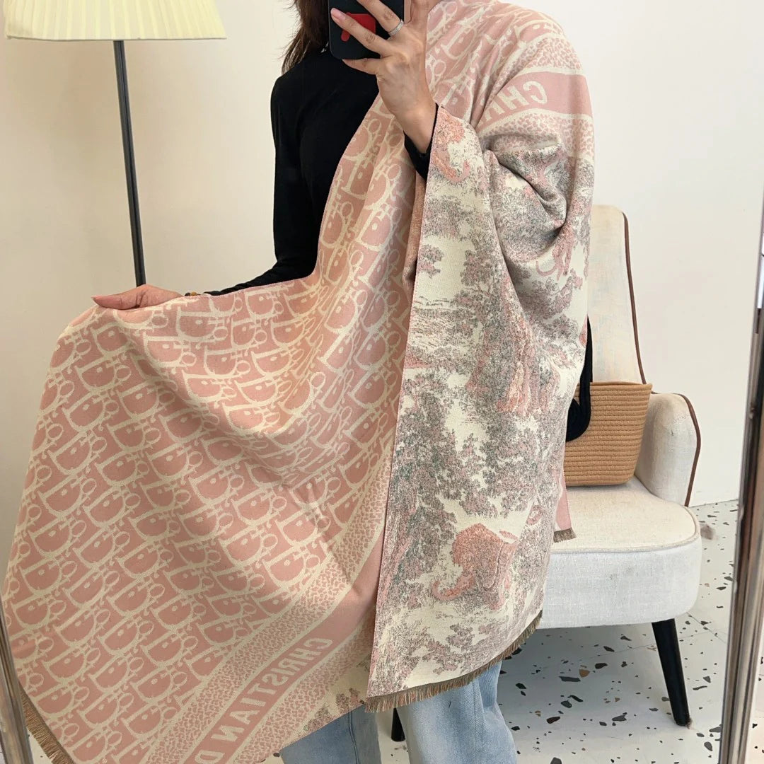 New vintage double-sided cashmere scarf 1024110804