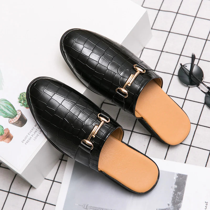 2026 fashion semi-support shoes trend outer wear heelless men's shoes