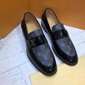 New Fashion Classic Dress Shoes Loafers Slip-On Shoes V Black