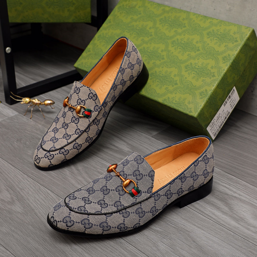 Luxury buckle all pattern formal dress slip on shoes