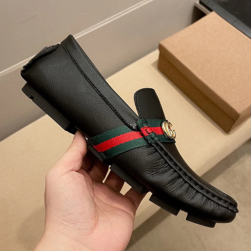 New Stylish Hot Sale Leather G Logo Men's Loafers 1024080226