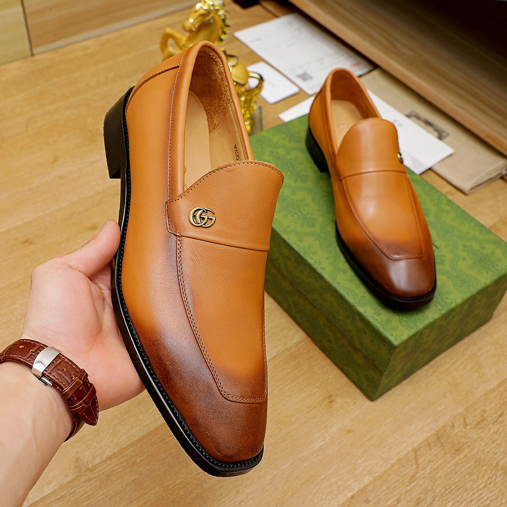 Brown Handmade Men's Classic Loafers