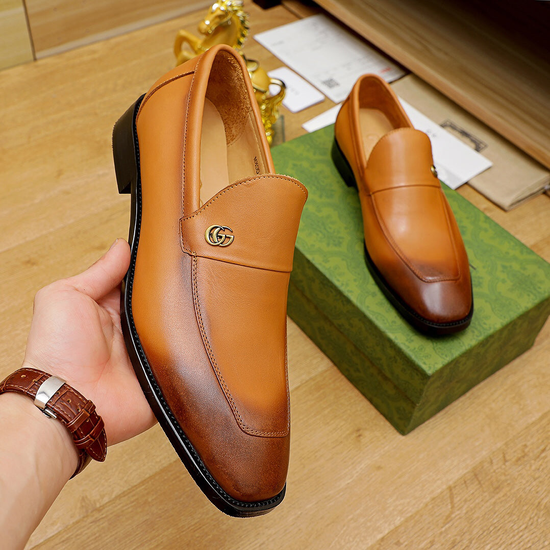 Brown Handmade Men's Classic Loafers