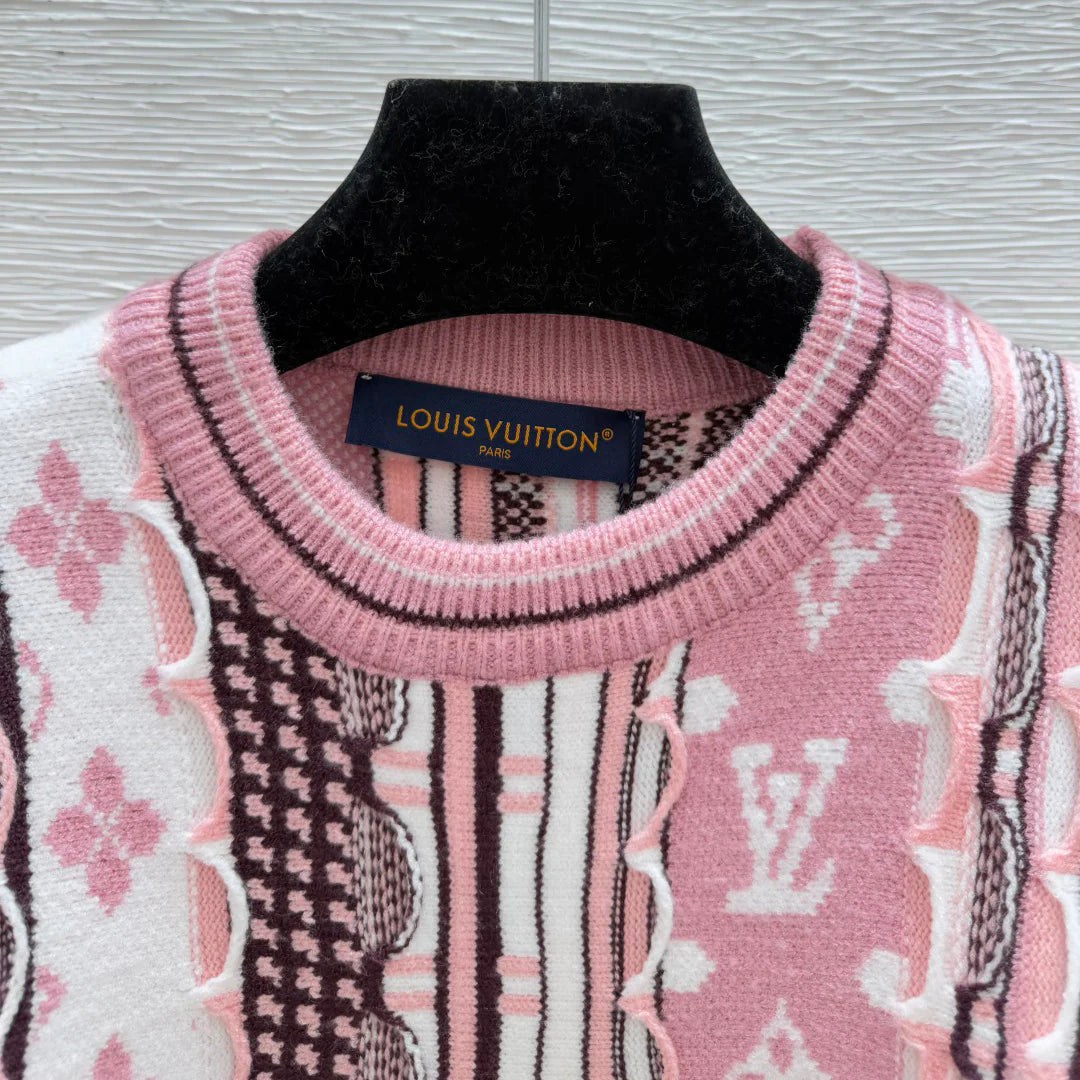 Plaid Slouchy Knit Sweater 1025103104