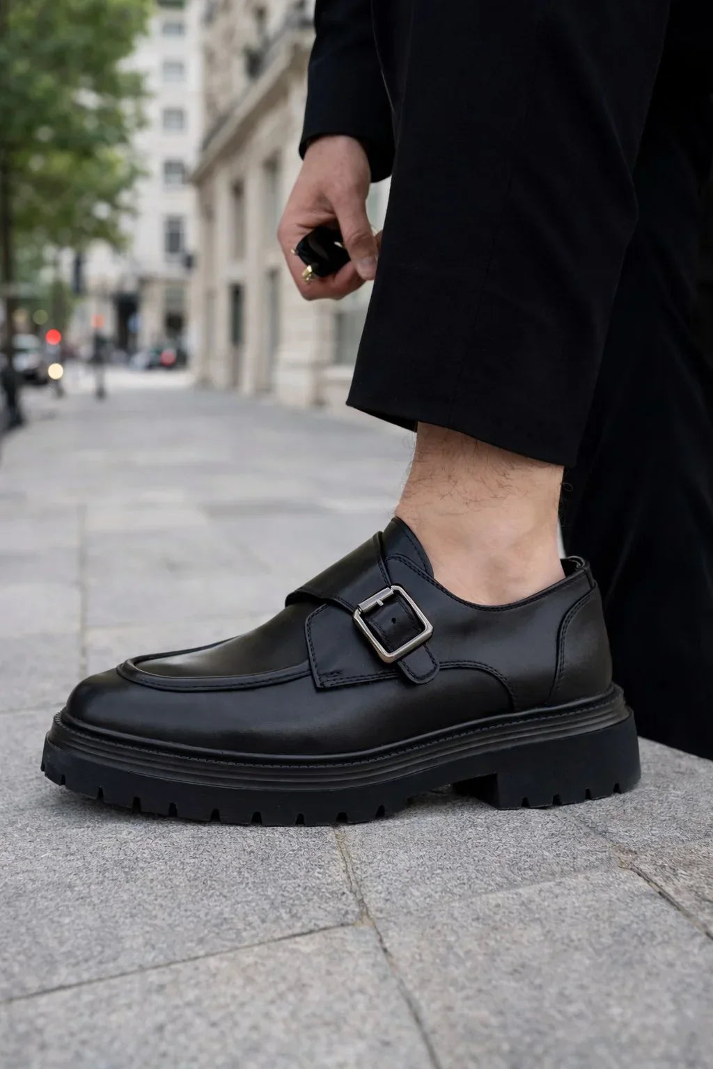 Cary Pump Black Buckle Loafers