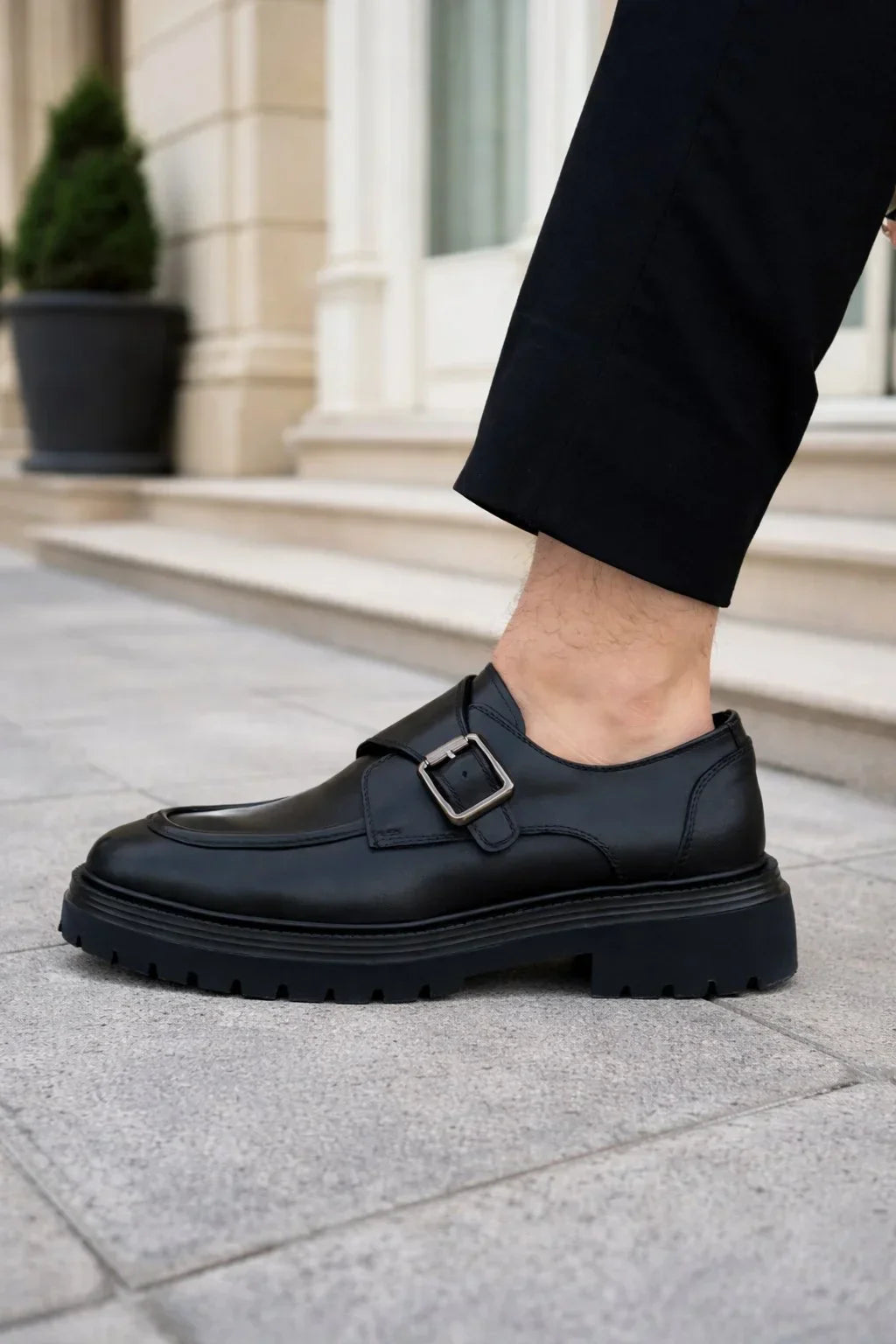 Cary Pump Black Buckle Loafers