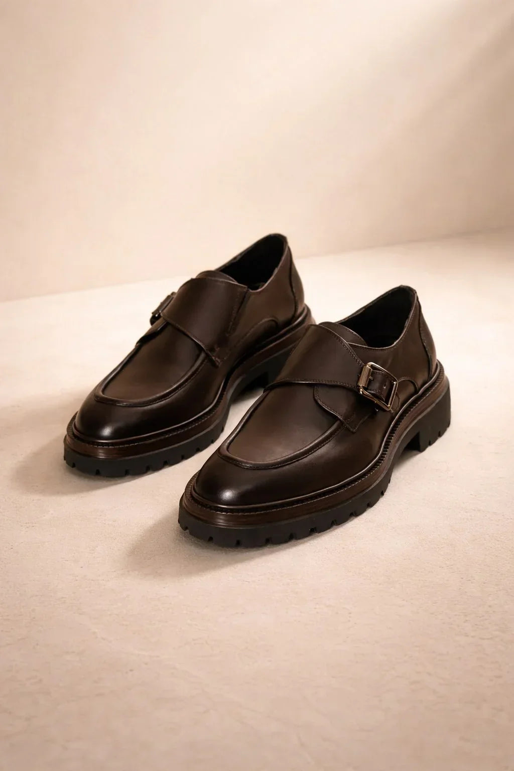 Cary Pump Brown Buckle Loafers
