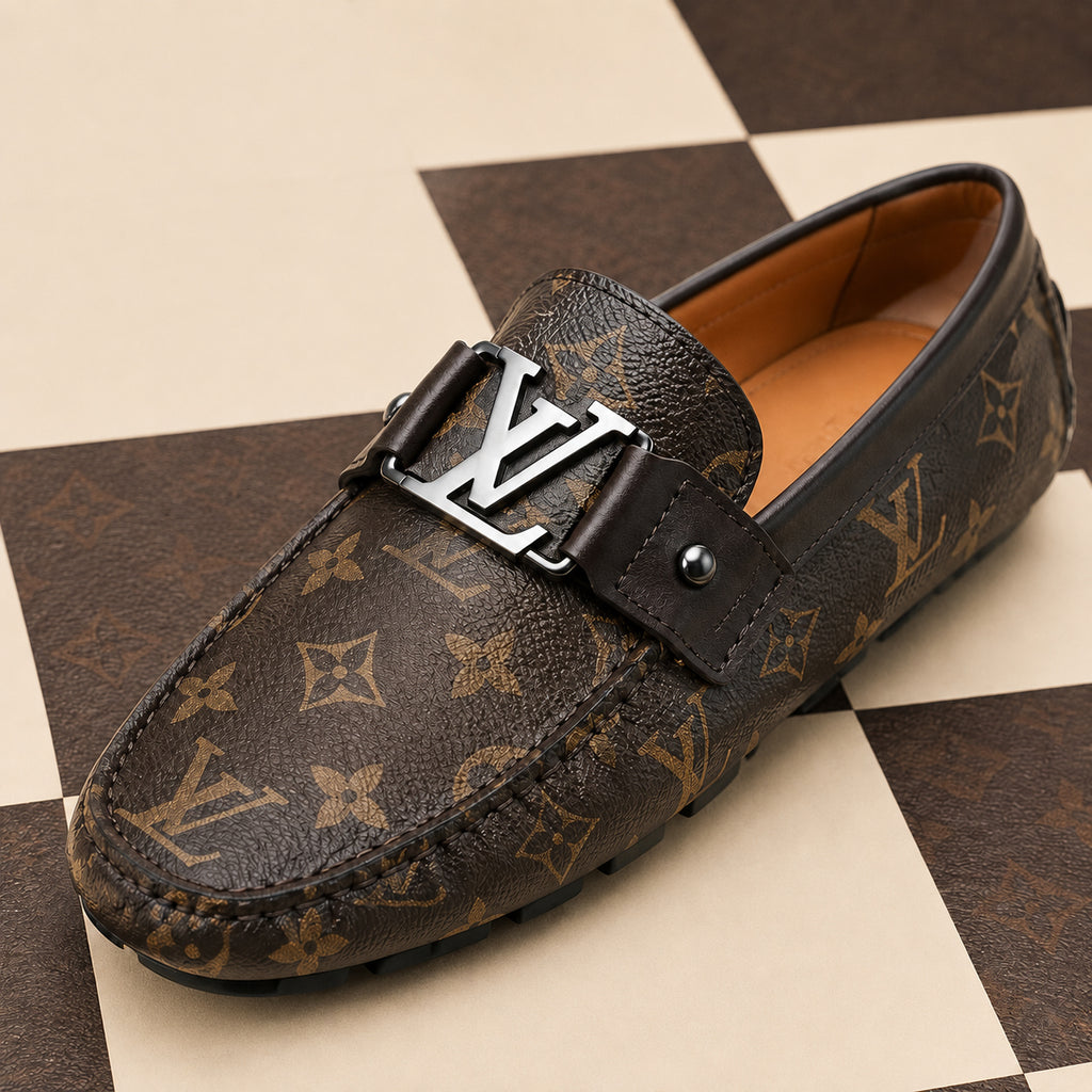 Classic Leather Up Dress Shoes Loafer Slip-On Shoe V107