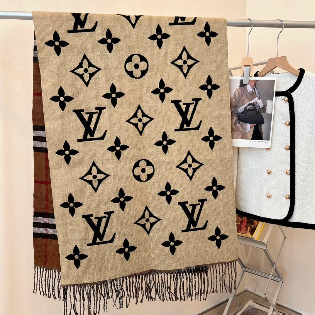 Fashion and versatile double-sided cashmere scarf 1023112924