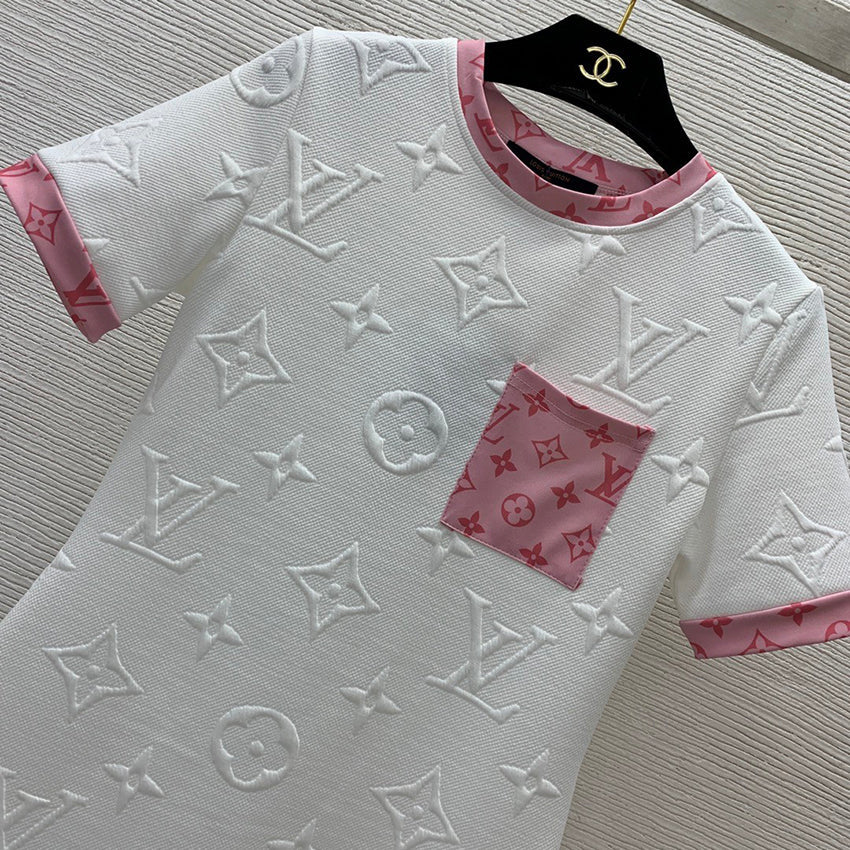 New fashion jacquard short sleeve dress 1024052714