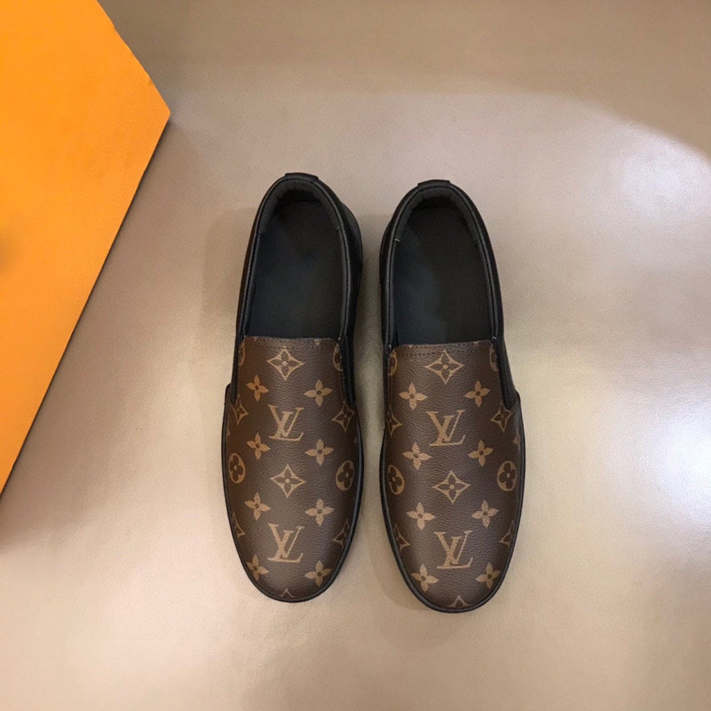 casual print slip-on loafers