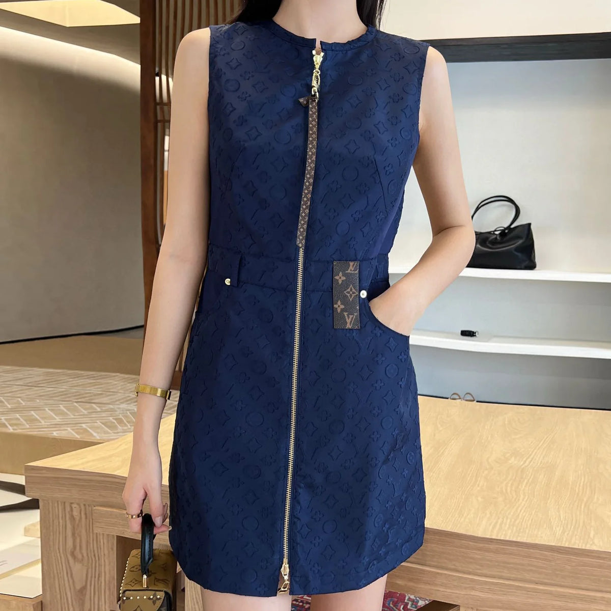 New Fashion Printed Sleeveless Dresses 1025062310