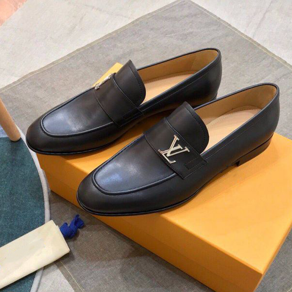 Grey Logo Men Slip-on Shoes V13