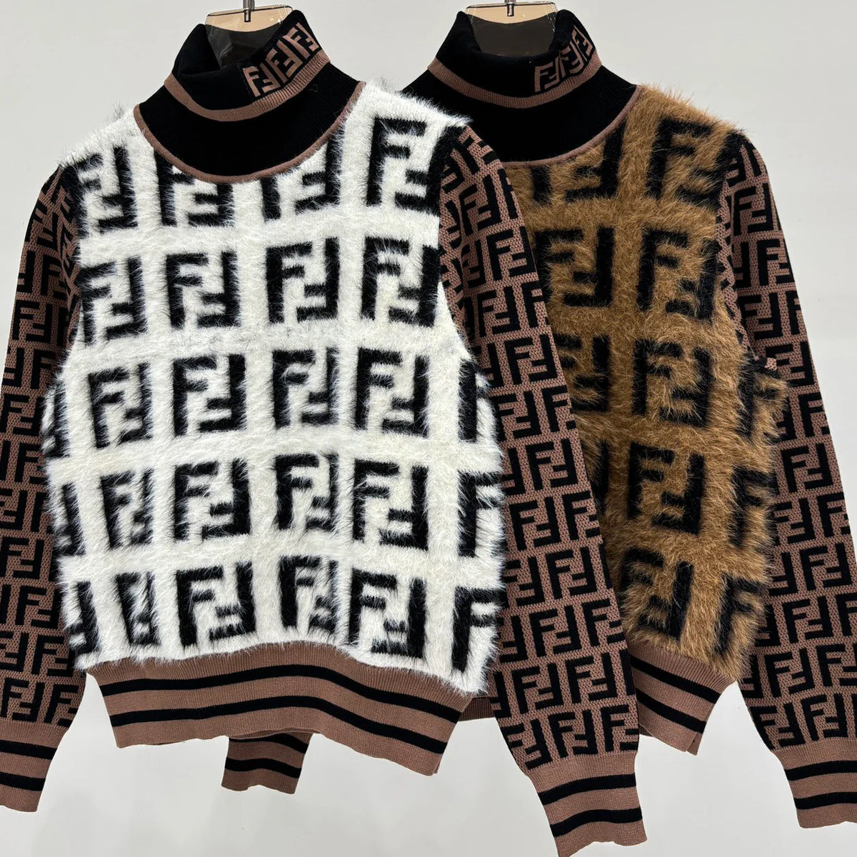 Double-F Fleece Casual Knit Long Sleeve 1025102308