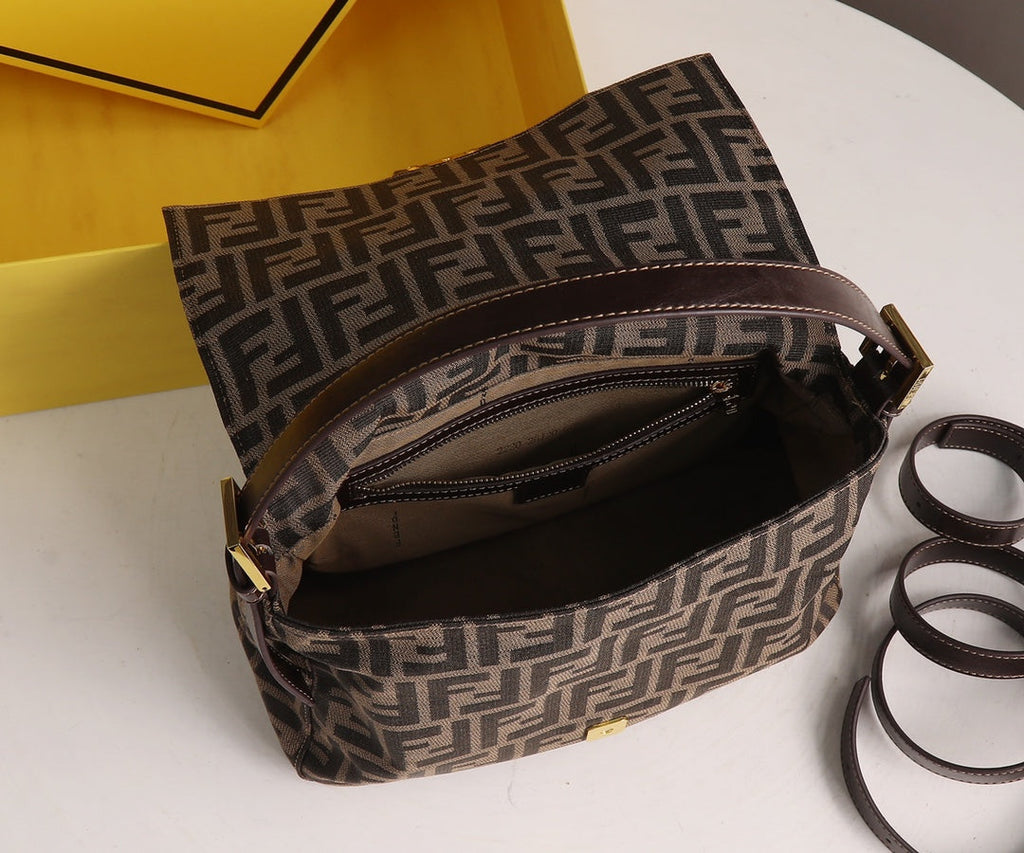 F Printed Baguette Underarm Bag XC0823040748