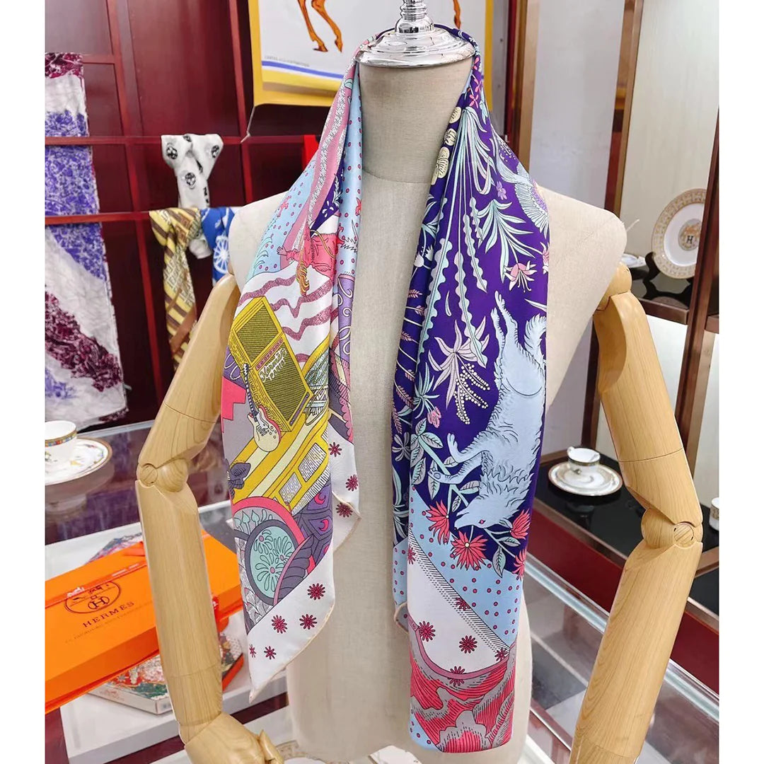 New Fashion Versatile Silk Square Scarf 1024032004
