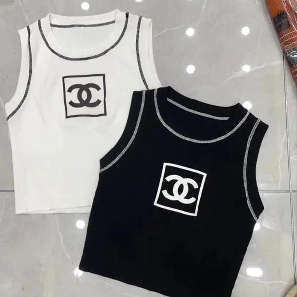 Letter Printed Knitted Camisole 0424031821