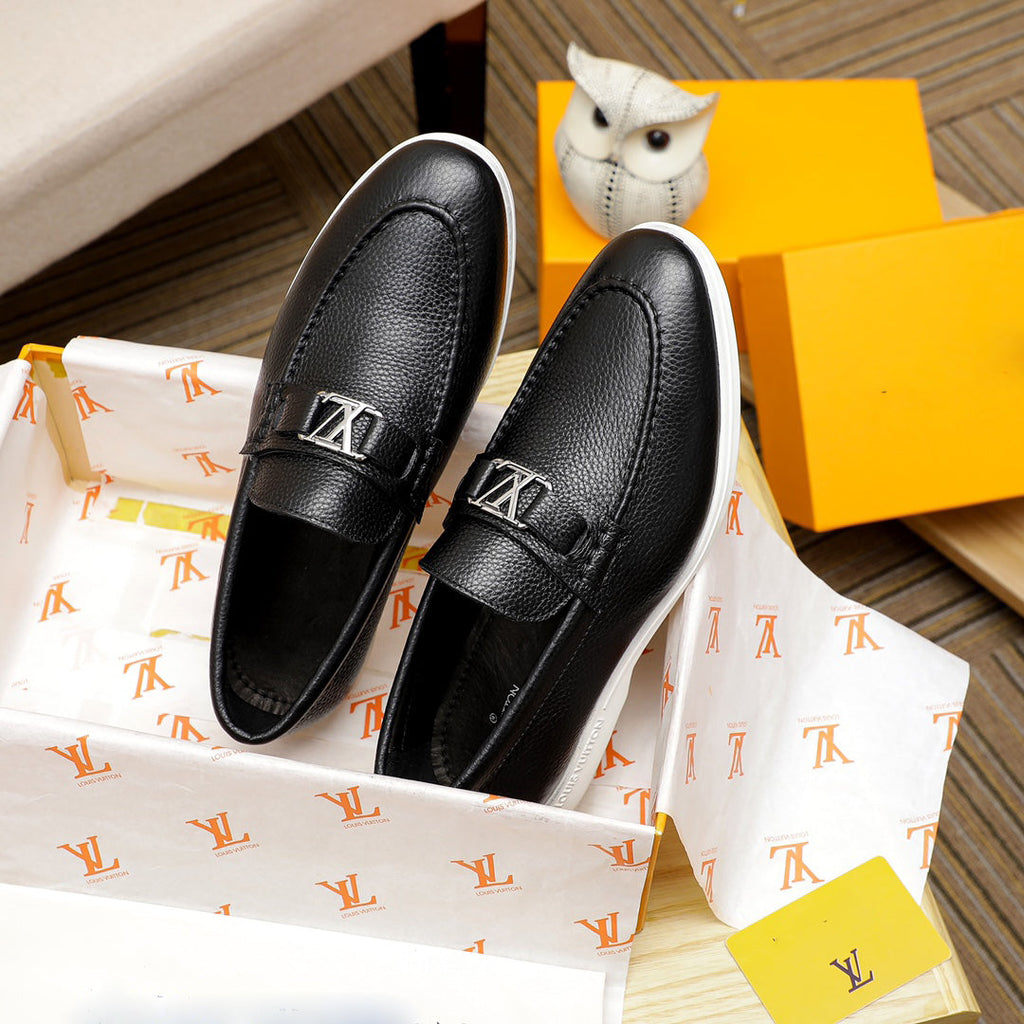 Men's New Alphabet Loafers Versatile Slip-On Shoes