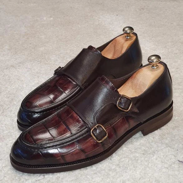 Montreal Brown Monk Strap Loafers Shoes