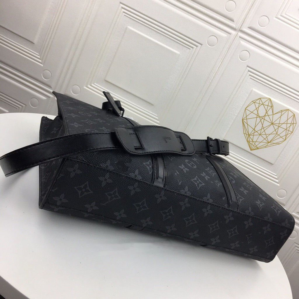 Black Formal With V Logo Men's Handbags
