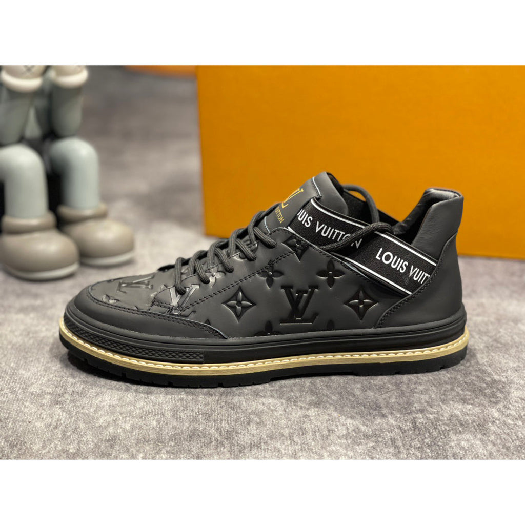 Men's Fashion Luxury Black and White Two Tone Sneakers