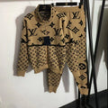 New fashion casual cardigan hooded letter top + pencil pants two-piece suit 3D-04260915