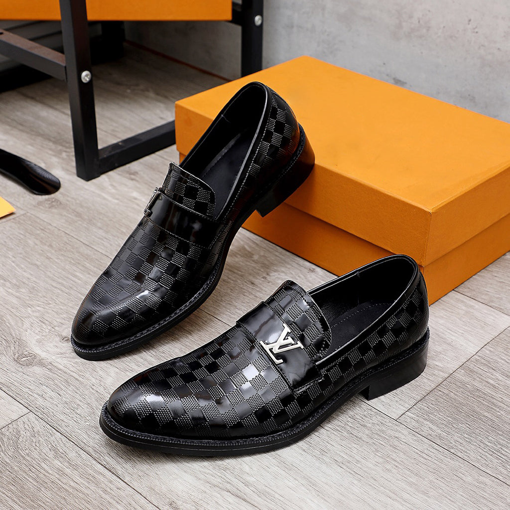 Black handmade classic new formal men's loafers