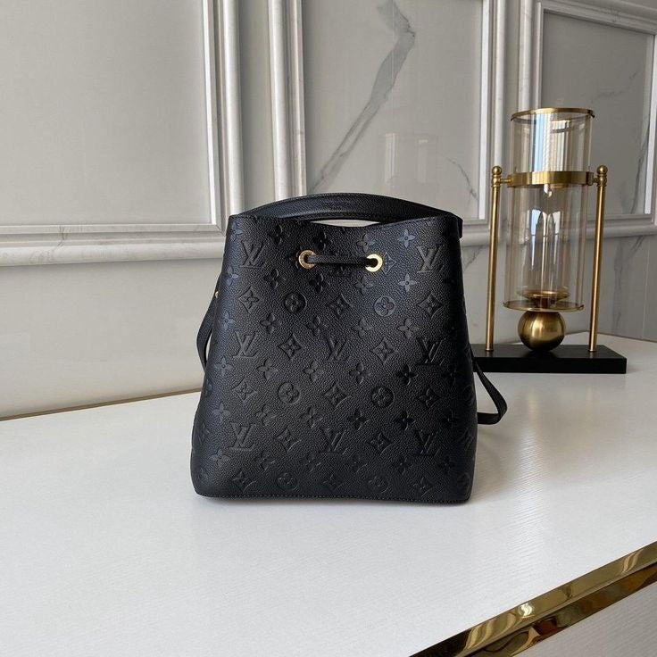 Neonoe MM Black Monogram Empreinte Leather Bucket Bag 0424061101