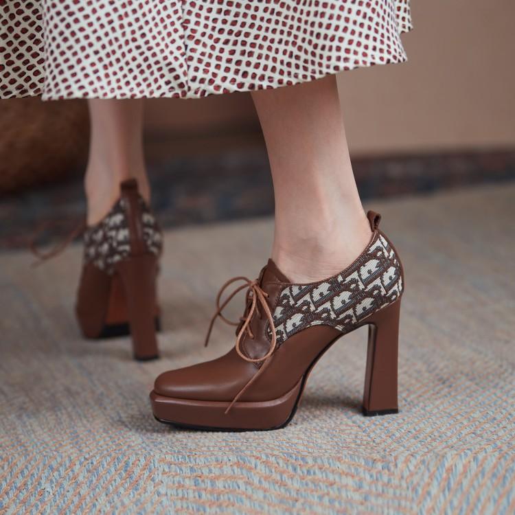 New Fashion Genuine Leather High Heels for Autumn and Winter 1023120710