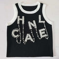 Letter Printed Knitted Camisole With Pear 0424031820