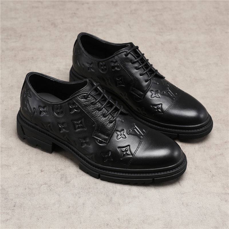European station men's leather shoes formal leather shoes leather retro color-polishing shoes high-end office business men's shoes all-match