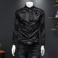 New men's shirt flocked long sleeved shirt 1024022810