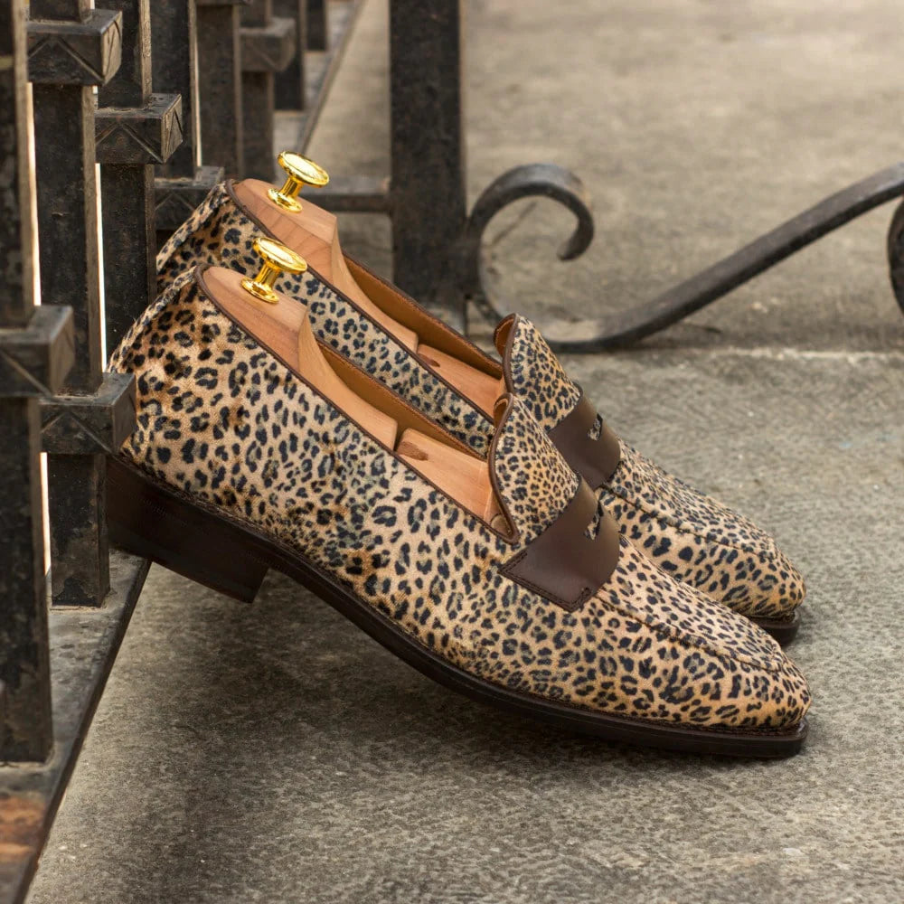 Custom Made Men’s Loafers in Leopard